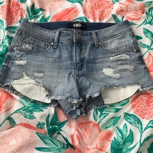 ripped denim shorts
